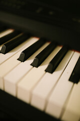 Fototapeta na wymiar piano keys close up