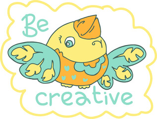 Gingerbread image of a fantasy bird. 
