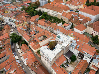 Zagreb, aerial view, drone
