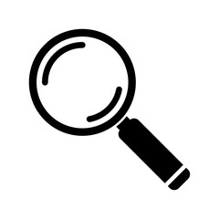 Magnifying glass icon. Search icon, vector magnifier or loupe sign.