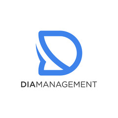 letter d modern logo design