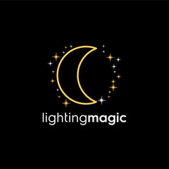 Obraz premium moon logotype abstract logo design