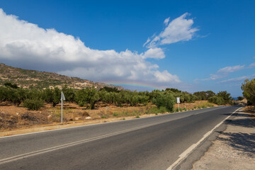 Seascape by the sea on the island of Crete - Greece.