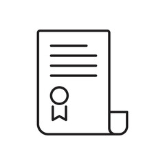 Contract document icon design. isolated on white background. vector illustration