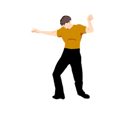 ダンスの練習をする男性