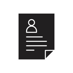 Contract document icon design. isolated on white background. vector illustration