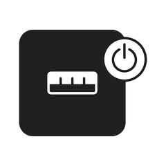 Usb port off icon design. isolated on white background. vector illustration