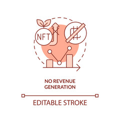 No revenue generation orange concept icon. Risky investment. NFT disadvantage abstract idea thin line illustration. Isolated outline drawing. Editable stroke. Arial, Myriad Pro-Bold fonts used