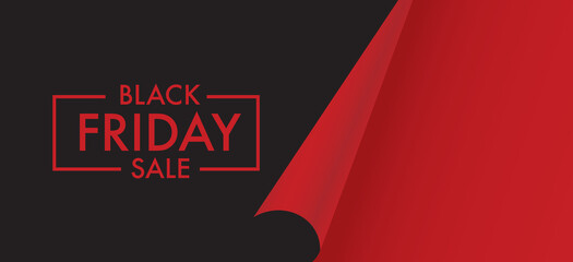 Black Friday Sale black and Red banner 