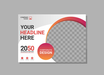 Corporate book cover horizontal design