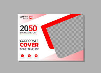 Corporate book cover horizontal design