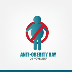 Vector Illustration of Anti Obesity Day. Simple and Elegant Design