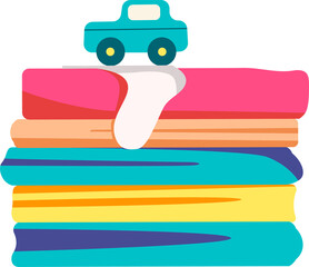 illustration of a stack of clothes