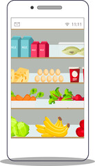 Grocery store online illustration