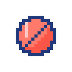 Fototapeta premium Failure occurred pixelated RGB color ui icon. Error message. Access blocked. Simplistic filled 8bit graphic element. Retro style design for arcade, video game art. Editable vector isolated image