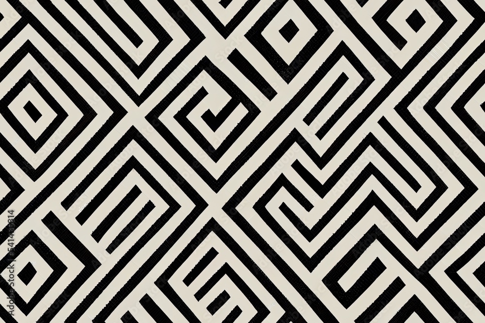 Aufkleber a mosaic of striped geometric figures. seamless pattern. design with manual hatching. textile. ethni