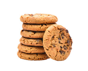 chocolate chips cookies on  transparent png