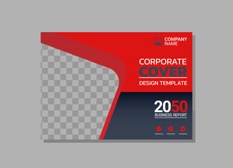 Corporate book cover horizontal design