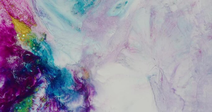 Color mix abstract liquid explosion. 4K videos. Background for illustration.
