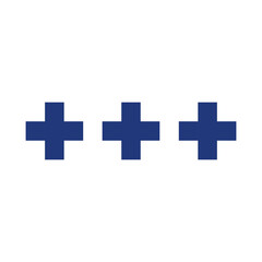 Obraz premium Three horizontal dots menu pixelated RGB color ui icon. Meatballs menu. Simplistic filled 8bit graphic element. Retro style design for arcade, video game art. Editable vector isolated image