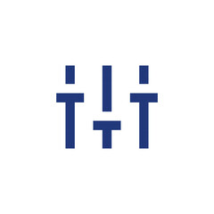 Fototapeta premium Vertical adjustment pixelated RGB color ui icon. Sound control. Volume bar. Simplistic filled 8bit graphic element. Retro style design for arcade, video game art. Editable vector isolated image