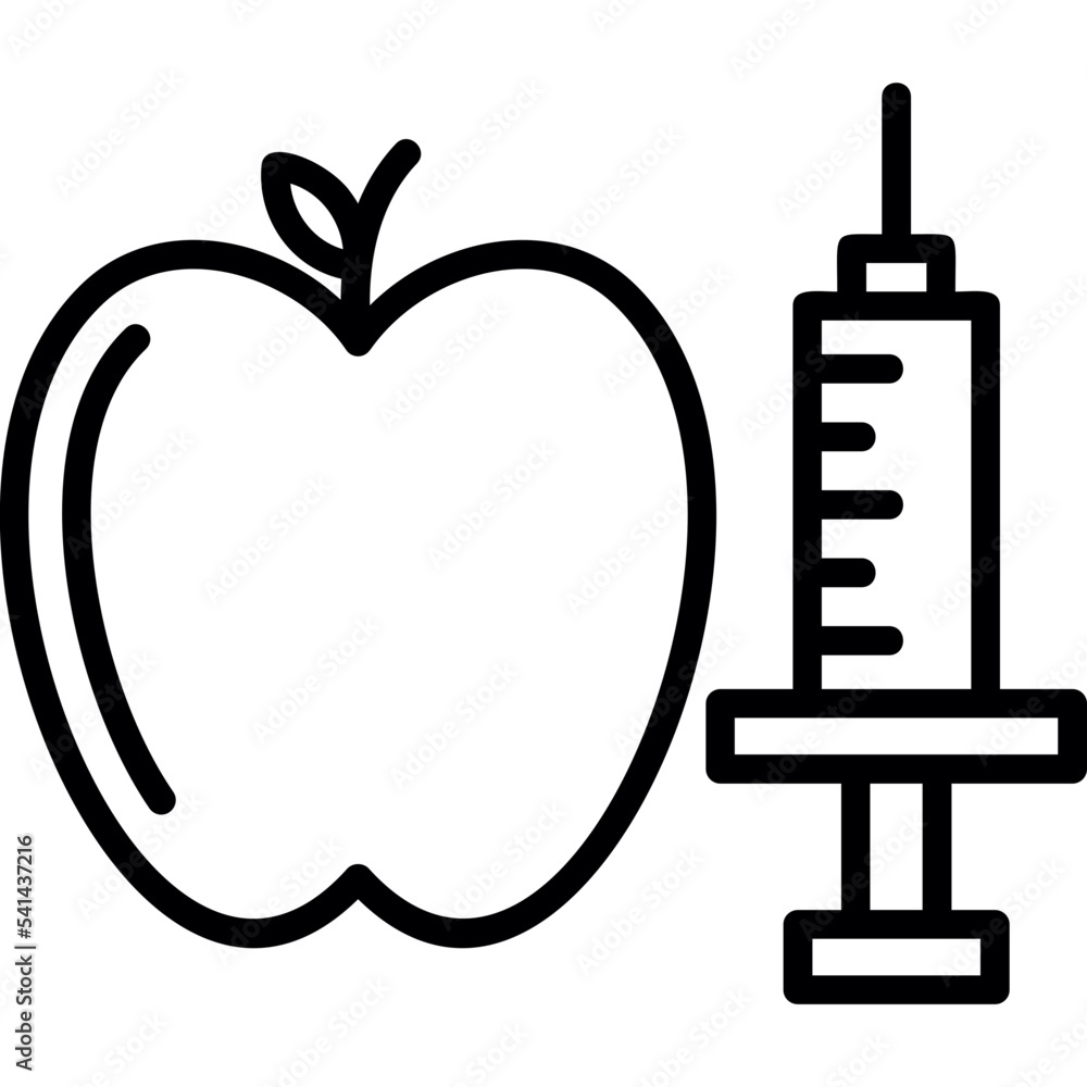 Sticker genetic modification food icon