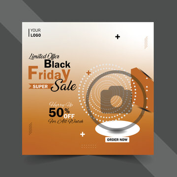 Social media post black friday template design for marketing campaign