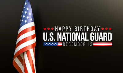 United States National Guard birthday is observed every year on December 13, to show appreciation for the U.S. national guards. 3D Rendering