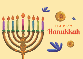 poster design to celebrate Hanukkah day