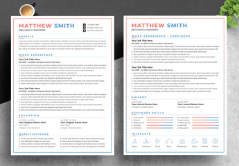 Creative Resume Templates Layout Design