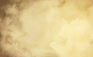 Watercolor old brown background with grunge texture.