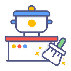 kitchen cleaning Modern concepts design, Premium quality vector illustration concept. Vector symbol.