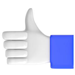 3d rendering illustration of a like button