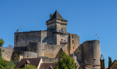 Fototapeta na wymiar Castelnaud-la-Chapelle, 13th century Chateau castle on the Dordogne river, France