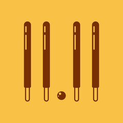 Pepero day. Border of biscuit sticks. Chocolate stick. Vector illustration. 11.11 day.