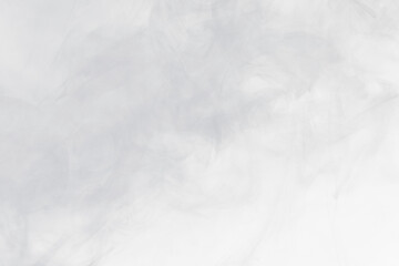 Dense Fluffy Puffs of White Smoke and Fog on black Background, Abstract Smoke Clouds, Movement Blurred out of focus. Smoking blows from machine dry ice fly fluttering in Air, effect texture, png