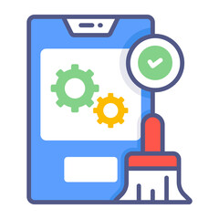 cleaning app Modern concepts design, Premium quality vector illustration concept. Vector symbol.