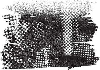 Grunge Paint stripe . Vector brush Stroke . Distressed banner . Black isolated paintbrush collection . Modern Textured shape . Dry border in Black . 