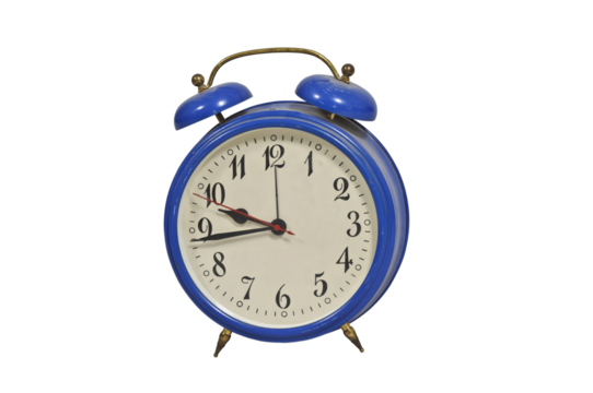 Vintage clock isolated on transparent background