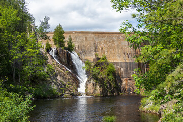 Forestville Dam and waterfall, Michigan, USA