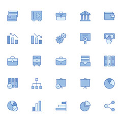 Fill blue outline icon for Finance