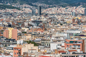Fototapeta na wymiar Panorama von Barcelona, Spanien