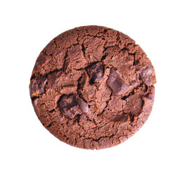 dark chocolate soft cookies isolated on transparent png