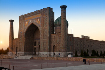 Color image of the Registan Palace in Samarkand, Uzbekistan - 541450227