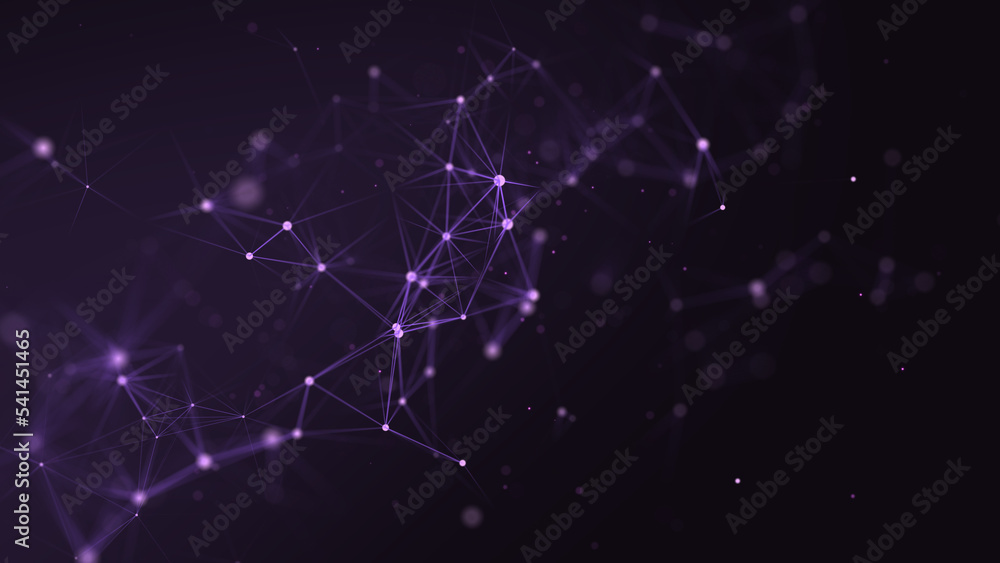 Poster network connection structure. digital science background with dots and lines. big data visualization