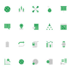 Green Flat icon for Finance