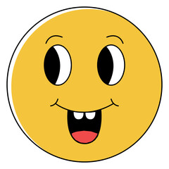 Happy comic round face