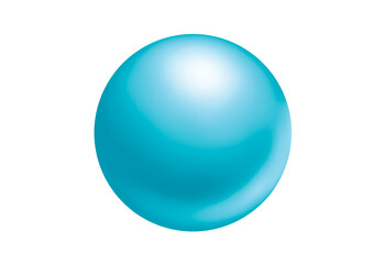 Ball illustration, metal, blue, isolated on white background, realism, photo realistic