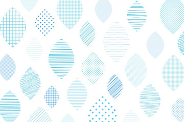 青い北欧風なイラスト背景