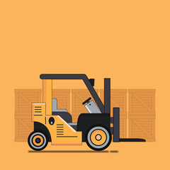 forklift loader and truck